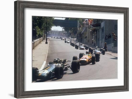 Action from the Monaco Grand Prix, 1968-null-Framed Photographic Print