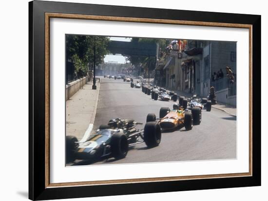 Action from the Monaco Grand Prix, 1968-null-Framed Photographic Print