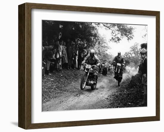 Action from the National (Ope) Shrubland Park Scramble, Suffolk, 1952-null-Framed Photographic Print