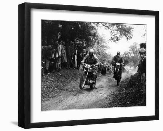 Action from the National (Ope) Shrubland Park Scramble, Suffolk, 1952-null-Framed Photographic Print