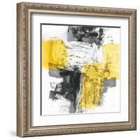 Action I Yellow and Black Sq-Jane Davies-Framed Art Print
