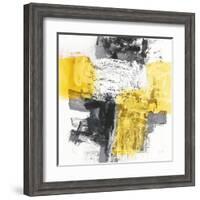 Action I Yellow and Black Sq-Jane Davies-Framed Art Print