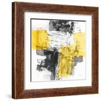 Action I Yellow and Black Sq-Jane Davies-Framed Art Print