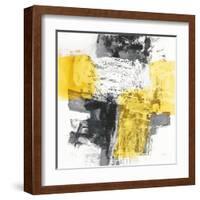 Action I Yellow and Black Sq-Jane Davies-Framed Art Print