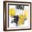 Action I Yellow and Black Sq-Jane Davies-Framed Art Print
