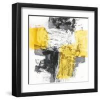 Action I Yellow and Black Sq-Jane Davies-Framed Art Print