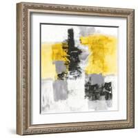Action II Yellow and Black Sq-Jane Davies-Framed Art Print