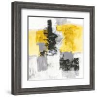 Action II Yellow and Black Sq-Jane Davies-Framed Art Print