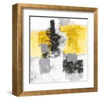 Action II Yellow and Black Sq-Jane Davies-Framed Art Print