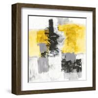 Action II Yellow and Black Sq-Jane Davies-Framed Art Print