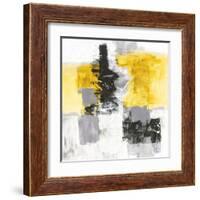 Action II Yellow and Black Sq-Jane Davies-Framed Art Print