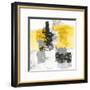 Action II Yellow and Black Sq-Jane Davies-Framed Art Print