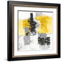 Action II Yellow and Black Sq-Jane Davies-Framed Art Print