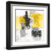 Action II Yellow and Black Sq-Jane Davies-Framed Art Print
