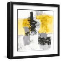 Action II Yellow and Black Sq-Jane Davies-Framed Art Print