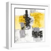 Action II Yellow and Black Sq-Jane Davies-Framed Art Print
