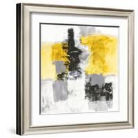 Action II Yellow and Black Sq-Jane Davies-Framed Art Print