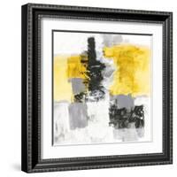 Action II Yellow and Black Sq-Jane Davies-Framed Art Print
