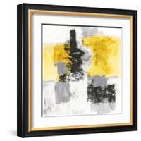 Action II Yellow and Black Sq-Jane Davies-Framed Art Print
