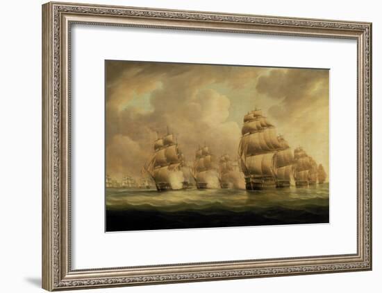 Action of Commodore Dance and the Comte de Linois off the Straits of Malacca, 15th February 1804-Thomas Buttersworth-Framed Giclee Print