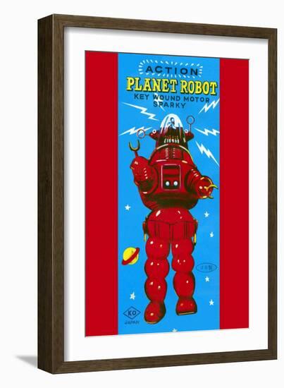 Action Planet Robot-null-Framed Premium Giclee Print