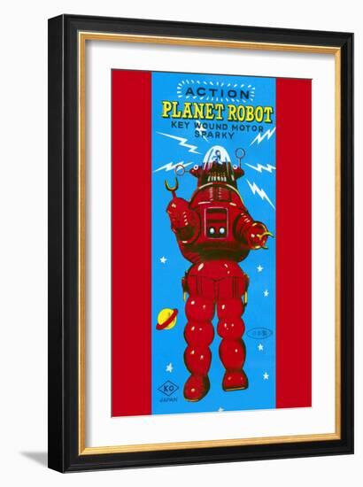 Action Planet Robot-null-Framed Premium Giclee Print