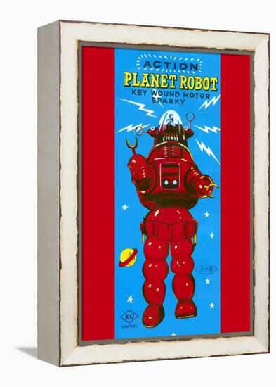 Action Planet Robot-null-Framed Stretched Canvas