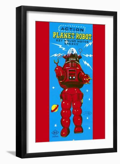 Action Planet Robot-null-Framed Premium Giclee Print