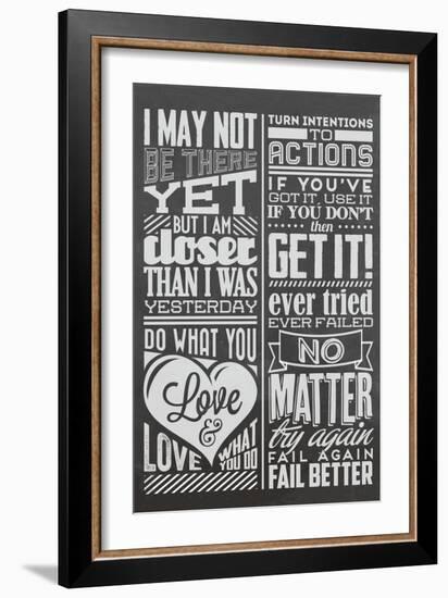 Action Set Black-Vintage Vector Studio-Framed Premium Giclee Print