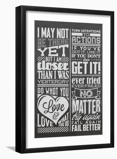 Action Set Black-Vintage Vector Studio-Framed Premium Giclee Print