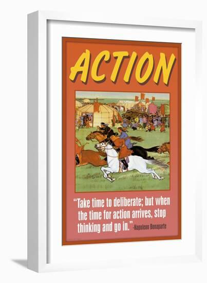 Action-null-Framed Art Print