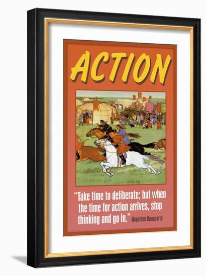 Action-null-Framed Art Print