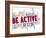 Active Fitness Word Cloud Collage-daveh900-Framed Art Print