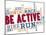 Active Fitness Word Cloud Collage-daveh900-Mounted Art Print