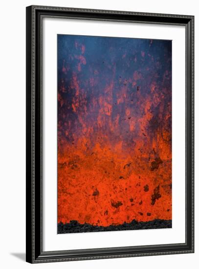 Active Lava Eruption on the Tolbachik Volcano, Kamchatka, Russia, Eurasia-Michael-Framed Photographic Print