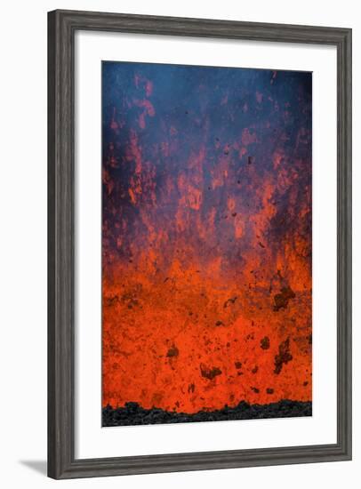 Active Lava Eruption on the Tolbachik Volcano, Kamchatka, Russia, Eurasia-Michael-Framed Photographic Print