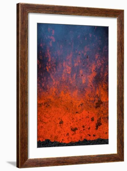 Active Lava Eruption on the Tolbachik Volcano, Kamchatka, Russia, Eurasia-Michael-Framed Photographic Print