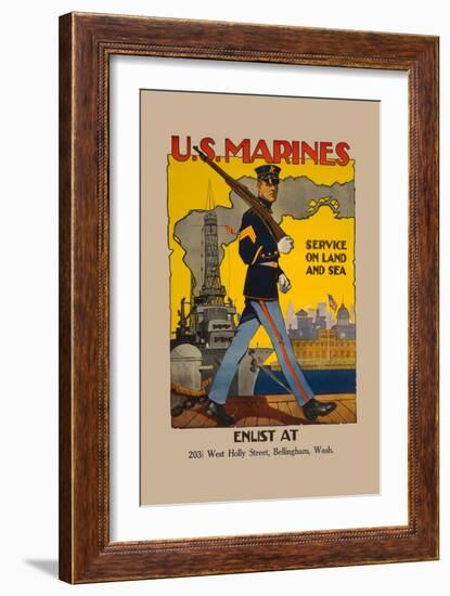 Active Service on Land and Sea-Sidney Riesenberg-Framed Art Print