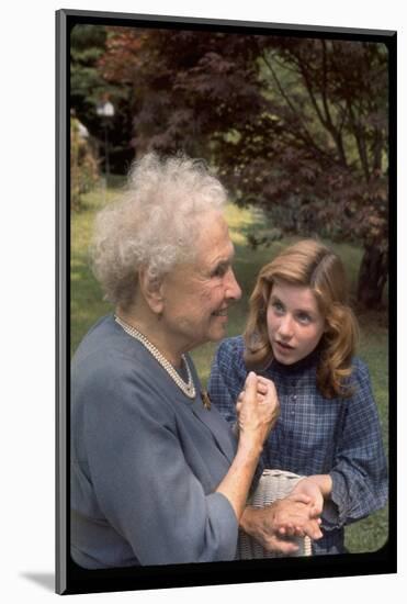 Activist for the Disabled, Helen Keller, Meeting Actress Patty Duke in "The Miracle Worker"-Nina Leen-Mounted Photographic Print
