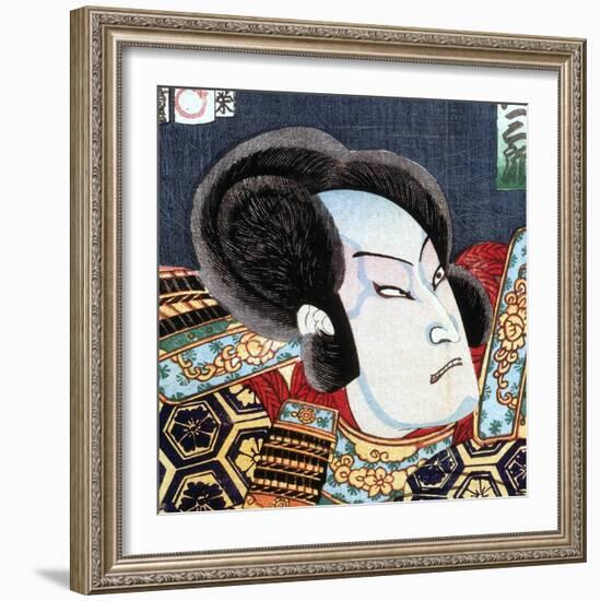 Actor as Samurai, Series of Kabuki Theatre, Ukiyo-e Print, 19th century-Japanese School-Framed Giclee Print