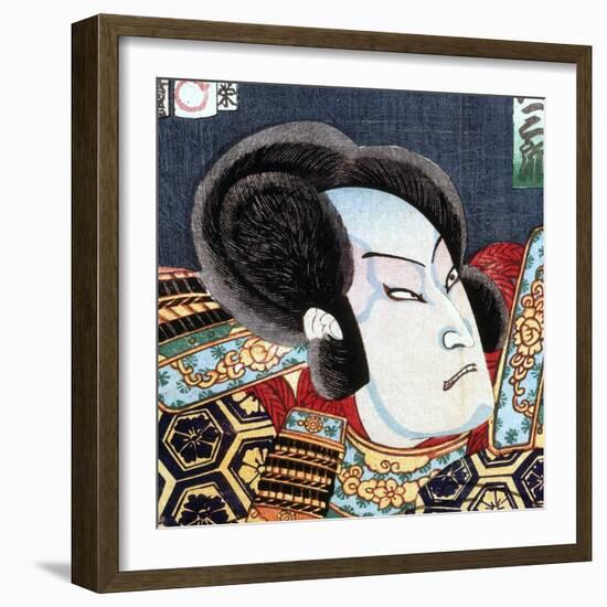 Actor as Samurai, Series of Kabuki Theatre, Ukiyo-e Print, 19th century-Japanese School-Framed Giclee Print