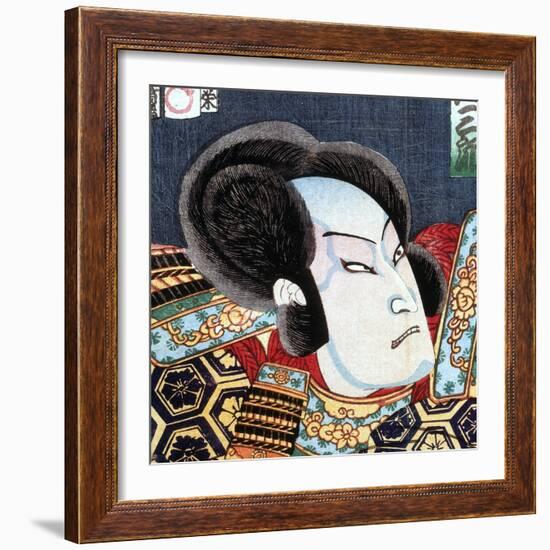 Actor as Samurai, Series of Kabuki Theatre, Ukiyo-e Print, 19th century-Japanese School-Framed Giclee Print