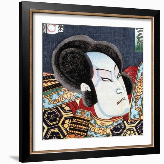 Actor as Samurai, Series of Kabuki Theatre, Ukiyo-e Print, 19th century-Japanese School-Framed Giclee Print