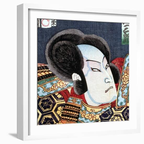 Actor as Samurai, Series of Kabuki Theatre, Ukiyo-e Print, 19th century-Japanese School-Framed Giclee Print