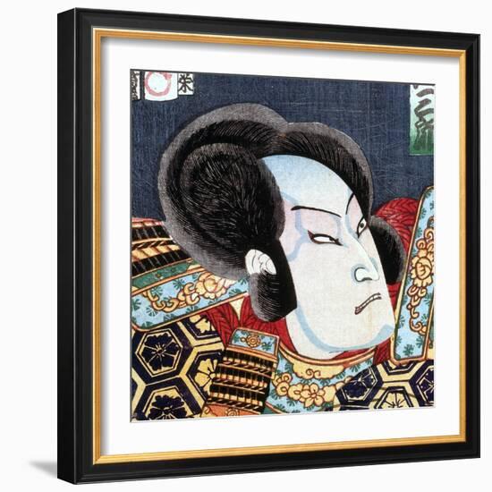 Actor as Samurai, Series of Kabuki Theatre, Ukiyo-e Print, 19th century-Japanese School-Framed Giclee Print