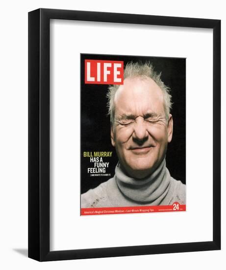 Actor Bill Murray with Eyes Closed, December 24, 2004-Karina Taira-Framed Photographic Print