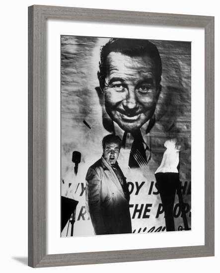 Actor Broderick Crawford Performing in a Scene from the Movie "All the King's Men"-Ed Clark-Framed Premium Photographic Print