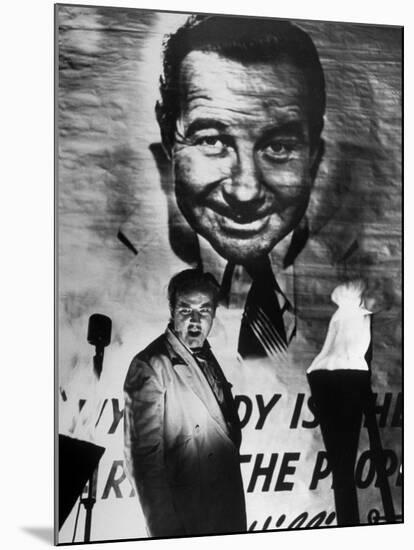 Actor Broderick Crawford Performing in a Scene from the Movie "All the King's Men"-Ed Clark-Mounted Premium Photographic Print
