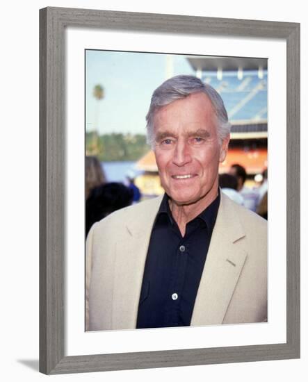 Actor Charlton Heston-null-Framed Premium Photographic Print