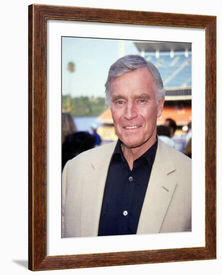 Actor Charlton Heston-null-Framed Premium Photographic Print